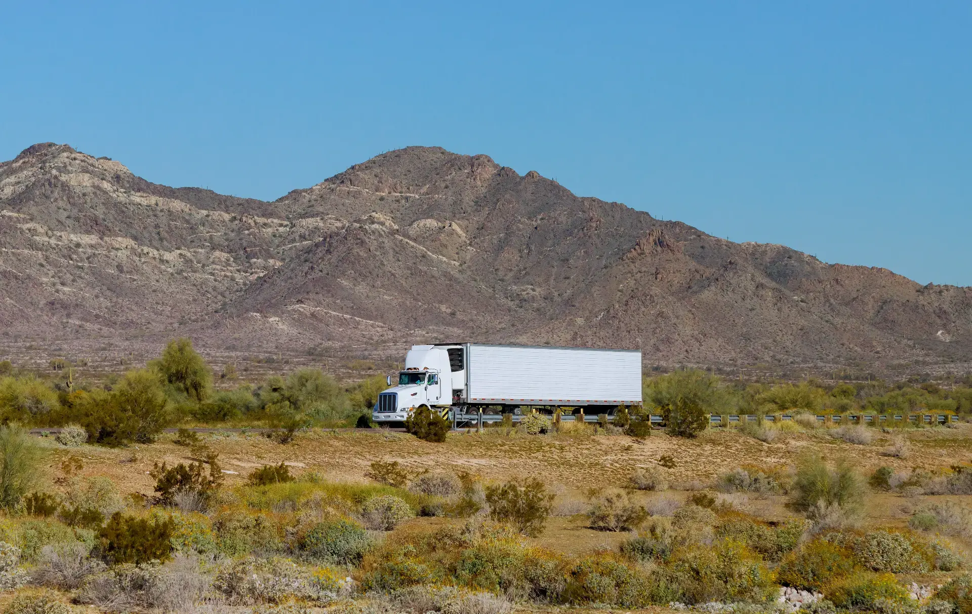 Out-of-state moving truck on highway